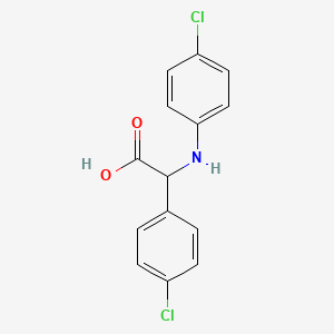 molecular formula C14H11Cl2NO2 B7723846 (4-Chloro-phenyl)-(4-chloro-phenylamino)-acetic acid 