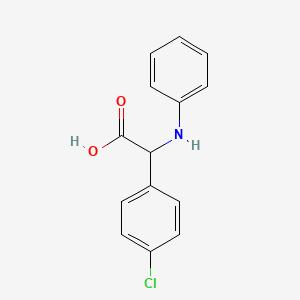 molecular formula C14H12ClNO2 B7723881 (4-Chloro-phenyl)-phenylamino-acetic acid CAS No. 73842-44-1