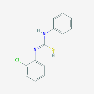 molecular formula C13H11ClN2S B7723886 N'-(2-chlorophenyl)-N-phenylcarbamimidothioic acid 