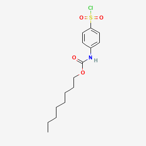 (4-Chlorosulfonyl-phenyl)-carbamic acid octyl ester
