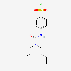 molecular formula C15H23ClN2O3S B7724033 4-(3,3-Dibutyl-ureido)-benzenesulfonyl chloride CAS No. 728864-66-2