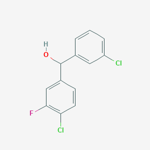 molecular formula C13H9Cl2FO B7724044 3,4'-Dichloro-3'-fluorobenzhydrol 