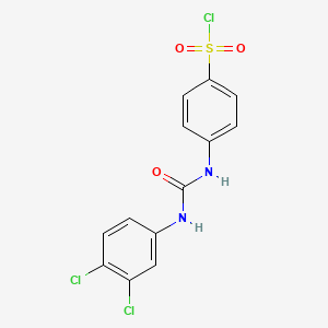 molecular formula C13H9Cl3N2O3S B7724060 4-[3-(3,4-Dichlorophenyl)ureido]benzenesulfonyl chloride 