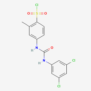 4-[3-(3,5-Dichlorophenyl)ureido]-2-methylbenzenesulfonyl chloride
