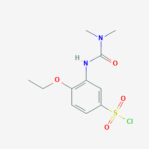 molecular formula C11H15ClN2O4S B7724088 3-(3,3-Dimethyl-ureido)-4-ethoxy-benzenesulfonylchloride 