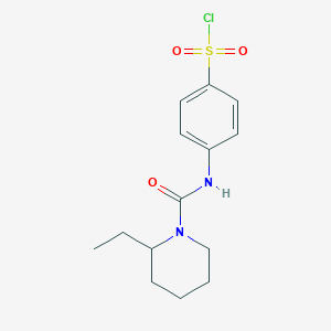 molecular formula C14H19ClN2O3S B7724123 4-(2-Ethylpiperidine-1-carboxamido)benzene-1-sulfonyl chloride 