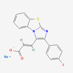 sodium;(E)-3-[2-(4-fluorophenyl)imidazo[2,1-b][1,3]benzothiazol-1-yl]prop-2-enoate