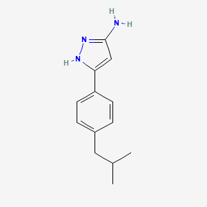 molecular formula C13H17N3 B7724174 5-(4-Isobutylphenyl)-2H-pyrazol-3-ylamine CAS No. 501902-78-9