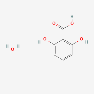 molecular formula C8H10O5 B7724218 2,6-Dihydroxy-4-methylbenzoic acid monohydrate 