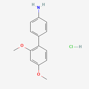 molecular formula C14H16ClNO2 B7724233 2',4'-Dimethoxy-biphenyl-4-ylamine hydrochloride 