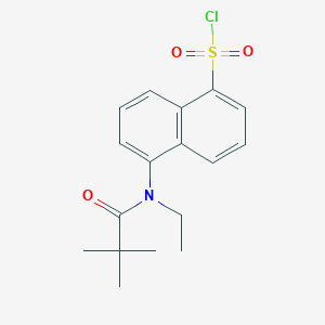 molecular formula C17H20ClNO3S B7724308 5-[(2,2-Dimethylpropionyl)ethylamino]naphthalene-1-sulfonyl chloride CAS No. 728864-79-7