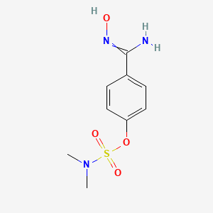 molecular formula C9H13N3O4S B7724328 4-(N'-hydroxycarbamimidoyl)phenyl dimethylsulfamate 