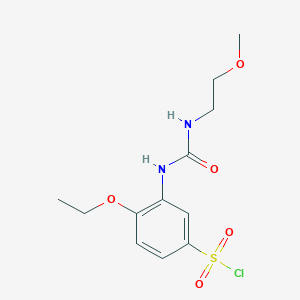 4-Ethoxy-3-[3-(2-methoxyethyl)ureido]benzenesulfonyl chloride