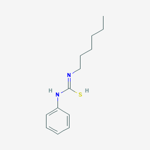 molecular formula C13H20N2S B7724371 N'-hexyl-N-phenylcarbamimidothioic acid 