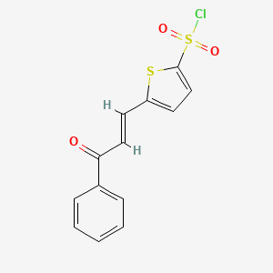 molecular formula C13H9ClO3S2 B7724492 5-(3-Oxo-3-phenyl-propenyl)-thiophene-2-sulfonyl chloride 