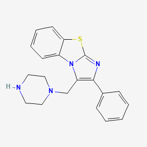 molecular formula C20H20N4S B7724549 2-Phenyl-3-(piperazin-1-ylmethyl)benzo[d]imidazo[2,1-b]thiazole 