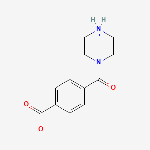 molecular formula C12H14N2O3 B7724579 4-(Piperazin-4-ium-1-carbonyl)benzoate 