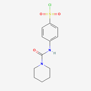 molecular formula C12H15ClN2O3S B7724584 4-(Piperidine-1-carboxamido)benzene-1-sulfonyl chloride 
