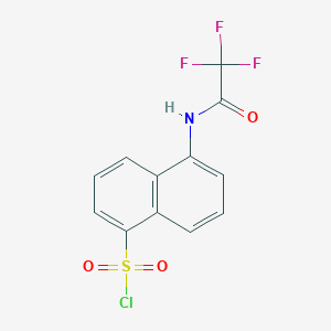 molecular formula C12H7ClF3NO3S B7724740 5-(2,2,2-Trifluoro-acetylamino)-naphthalene-1-sulfonyl chloride 