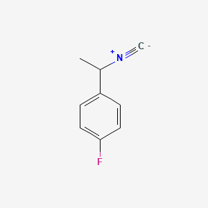 molecular formula C9H8FN B7724784 1-Fluoro-4-(1-isocyanoethyl)benzene 