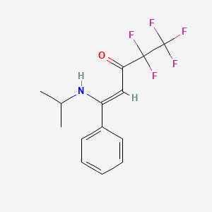 molecular formula C14H14F5NO B7724815 1,1,1,2,2-Pentafluoro-5-isopropylamino-5-phenylpent-4-(Z)-ene-3-one 