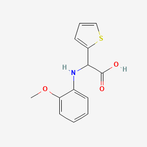 molecular formula C13H13NO3S B7724847 (2-Methoxy-phenylamino)-thiophen-2-yl-acetic acid 