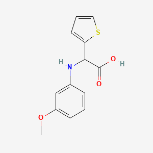 molecular formula C13H13NO3S B7724850 (3-Methoxy-phenylamino)-thiophen-2-yl-acetic acid 