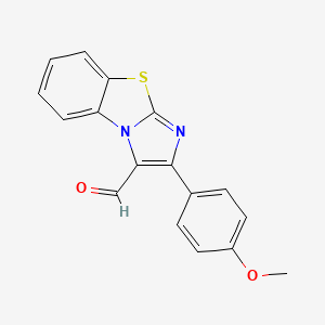 molecular formula C17H12N2O2S B7724857 2-(4-Methoxyphenyl)benzo[d]imidazo[2,1-b]thiazole-3-carbaldehyde 