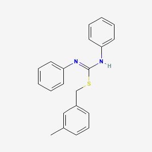 molecular formula C21H20N2S B7724894 2-(3-Methyl-benzyl)-1,3-diphenyl-isothiourea CAS No. 817172-39-7