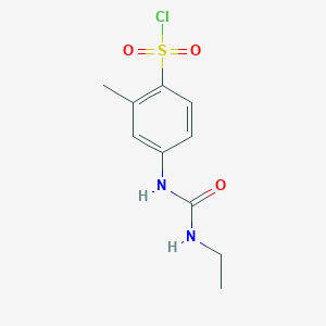 molecular formula C10H13ClN2O3S B7724993 4-(3-Ethylureido)-2-methylbenzenesulfonyl chloride CAS No. 678185-71-2