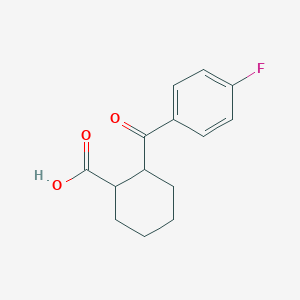 molecular formula C14H15FO3 B7725008 cis-2-(4-Fluorobenzoyl)-1-cyclohexane-carboxylic acid 