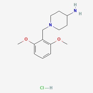 molecular formula C14H23ClN2O2 B7725042 1-(2,6-Dimethoxybenzyl)piperidin-4-amine hydrochloride 