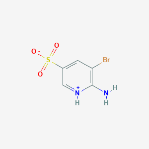 6-Amino-5-bromopyridin-1-ium-3-sulfonate