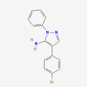 molecular formula C15H12BrN3 B7725234 4-(4-Bromophenyl)-1-phenyl-1H-pyrazol-5-amine 