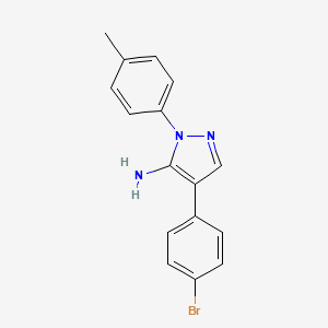 molecular formula C16H14BrN3 B7725239 4-(4-Bromo-phenyl)-2-p-tolyl-2H-pyrazol-3-ylamine 