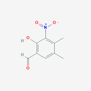 molecular formula C9H9NO4 B7725256 2-羟基-4,5-二甲基-3-硝基苯甲醛 