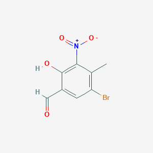 molecular formula C8H6BrNO4 B7725265 5-Bromo-2-hydroxy-4-methyl-3-nitrobenzaldehyde CAS No. 886504-36-5