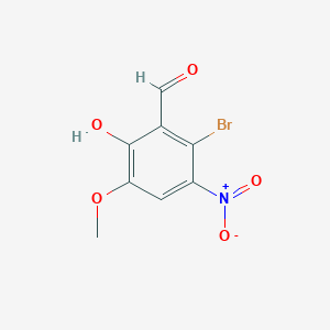 molecular formula C8H6BrNO5 B7725266 2-Bromo-6-hydroxy-5-methoxy-3-nitrobenzaldehyde CAS No. 205652-99-9