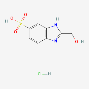 molecular formula C8H9ClN2O4S B7725270 2-Hydroxymethyl-1H-benzoimidazole-5-sulfonic acid hydrochloride 