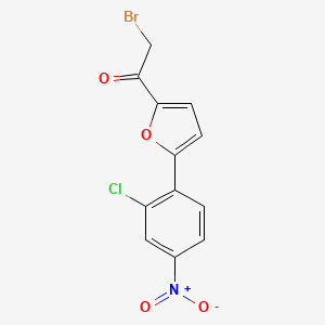 molecular formula C12H7BrClNO4 B7725287 2-Bromo-1-[5-(2-chloro-4-nitro-phenyl)-furan-2-yl]-ethanone 