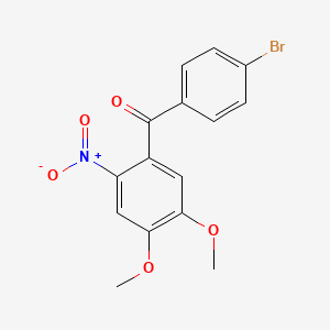 molecular formula C15H12BrNO5 B7725293 (4-Bromophenyl)(4,5-dimethoxy-2-nitrophenyl)methanone 