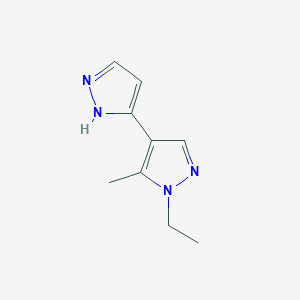 molecular formula C9H12N4 B7725313 1'-ethyl-5'-methyl-1H,1'H-3,4'-bipyrazole 