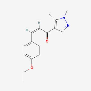molecular formula C16H18N2O2 B7725315 (Z)-1-(1,5-dimethylpyrazol-4-yl)-3-(4-ethoxyphenyl)prop-2-en-1-one 