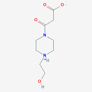 molecular formula C9H16N2O4 B7725332 3-[4-(2-Hydroxyethyl)piperazin-4-ium-1-yl]-3-oxopropanoate 