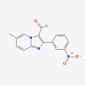 molecular formula C15H11N3O3 B7725418 6-Methyl-2-(3-nitrophenyl)imidazo[1,2-a]pyridine-3-carbaldehyde 