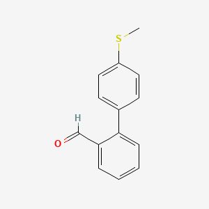 molecular formula C14H12OS B7725481 4'-Methylsulfanyl-biphenyl-2-carbaldehyde 