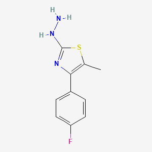 molecular formula C10H10FN3S B7725602 4-(4-Fluorophenyl)-2-hydrazinyl-5-methylthiazole CAS No. 886494-45-7