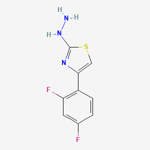 molecular formula C9H7F2N3S B7725618 4-(2,4-Difluorophenyl)-2-hydrazinylthiazole 