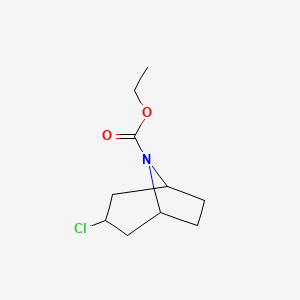 molecular formula C10H16ClNO2 B7725637 3-Chloro-8-aza-bicyclo[3.2.1]octane-8-carboxylic acid ethyl ester 