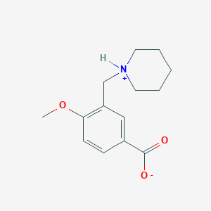 4-Methoxy-3-(piperidin-1-ium-1-ylmethyl)benzoate